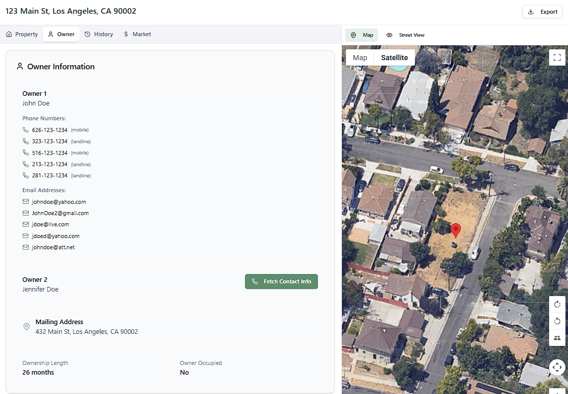 Property Owner Search Interface